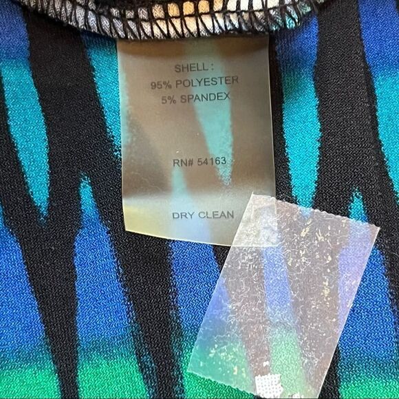 Calvin Klein Jump Suit tank blue/green/black Size 2 excellent condition - Picture 11 of 11